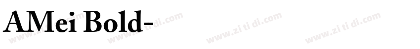 AMei Bold字体转换